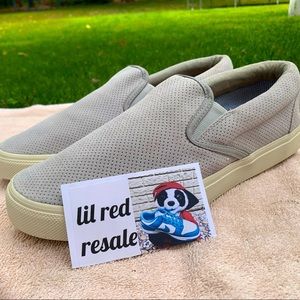 Sperry Seaside Slip-ons/loafers Mens size 11.5WIDE casual shoes grey/white